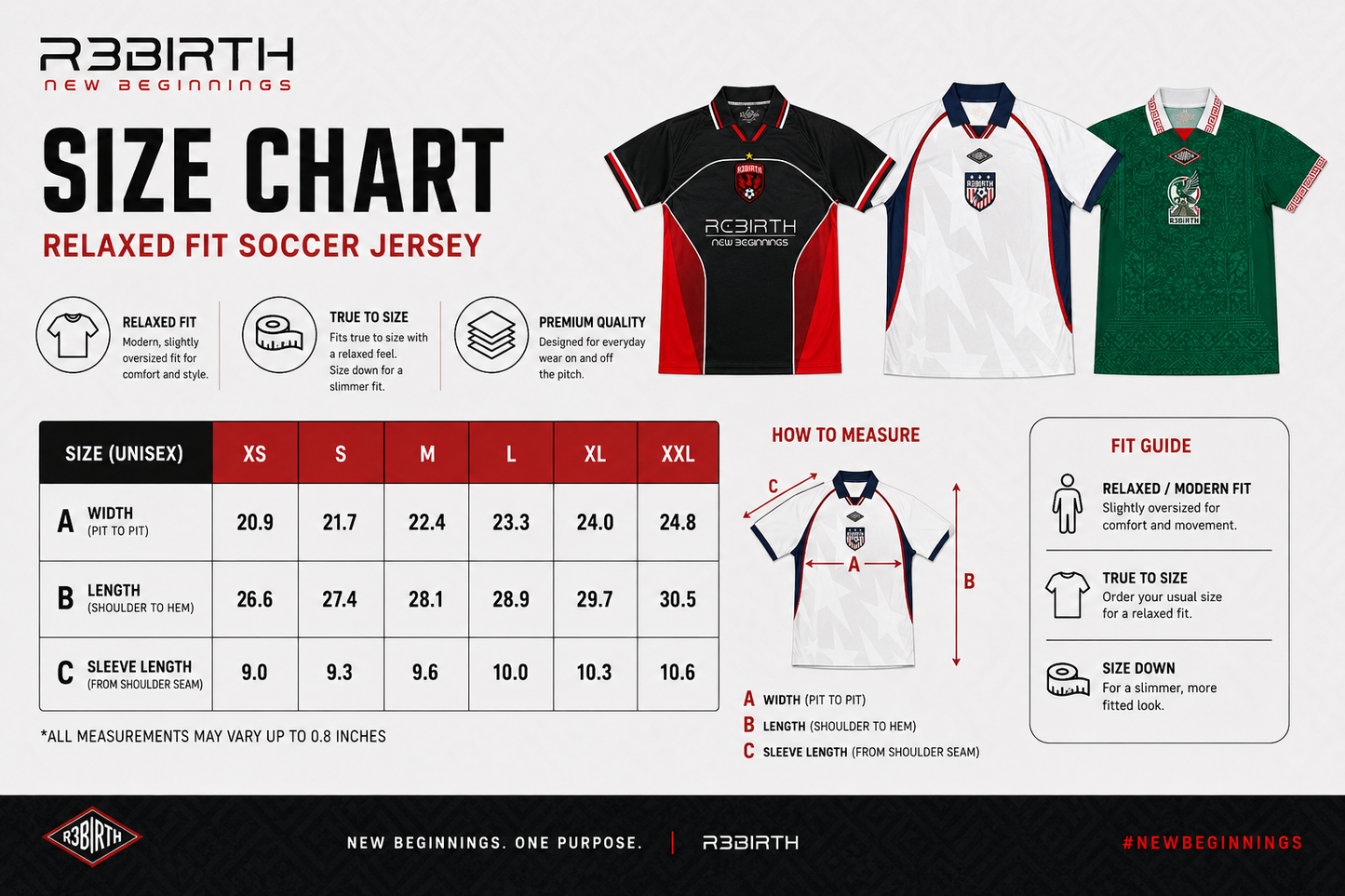 R3BIRTH "MEXICO" WORLD CUP SOCCER JERSEY SS26