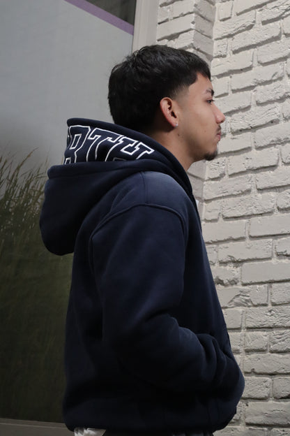 R3BIRTH Washed "Navy" Zip Up Jacket SS24