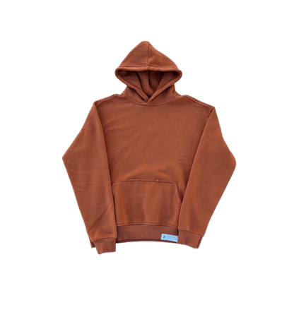 Essential "Distressed" Logo Hoodie Burnt Orange