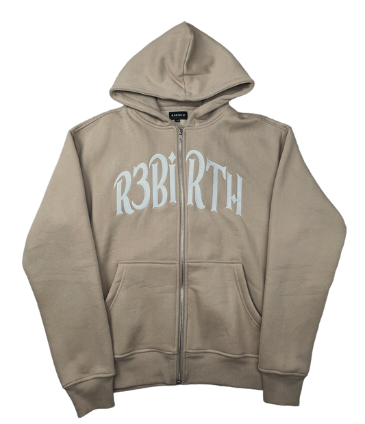 Cream "R3BIRTH" Zip Up